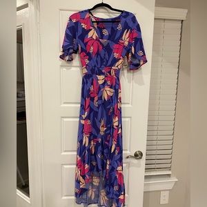 Abel the Label dress. Size XS. Blue, purple and pink